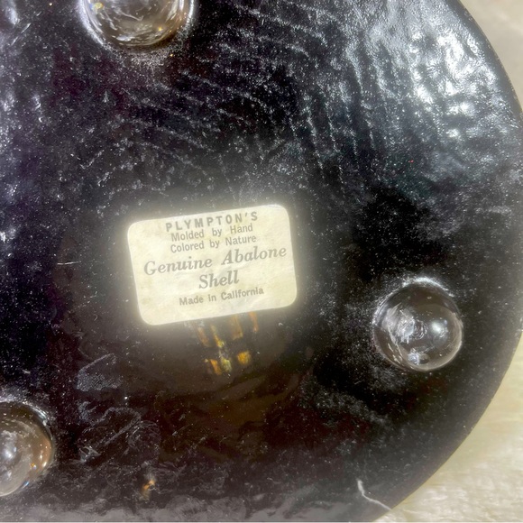 Vintage Plympton’s Genuine Abalone Shell Resin Hotplate Trivet - Picture 3 of 5